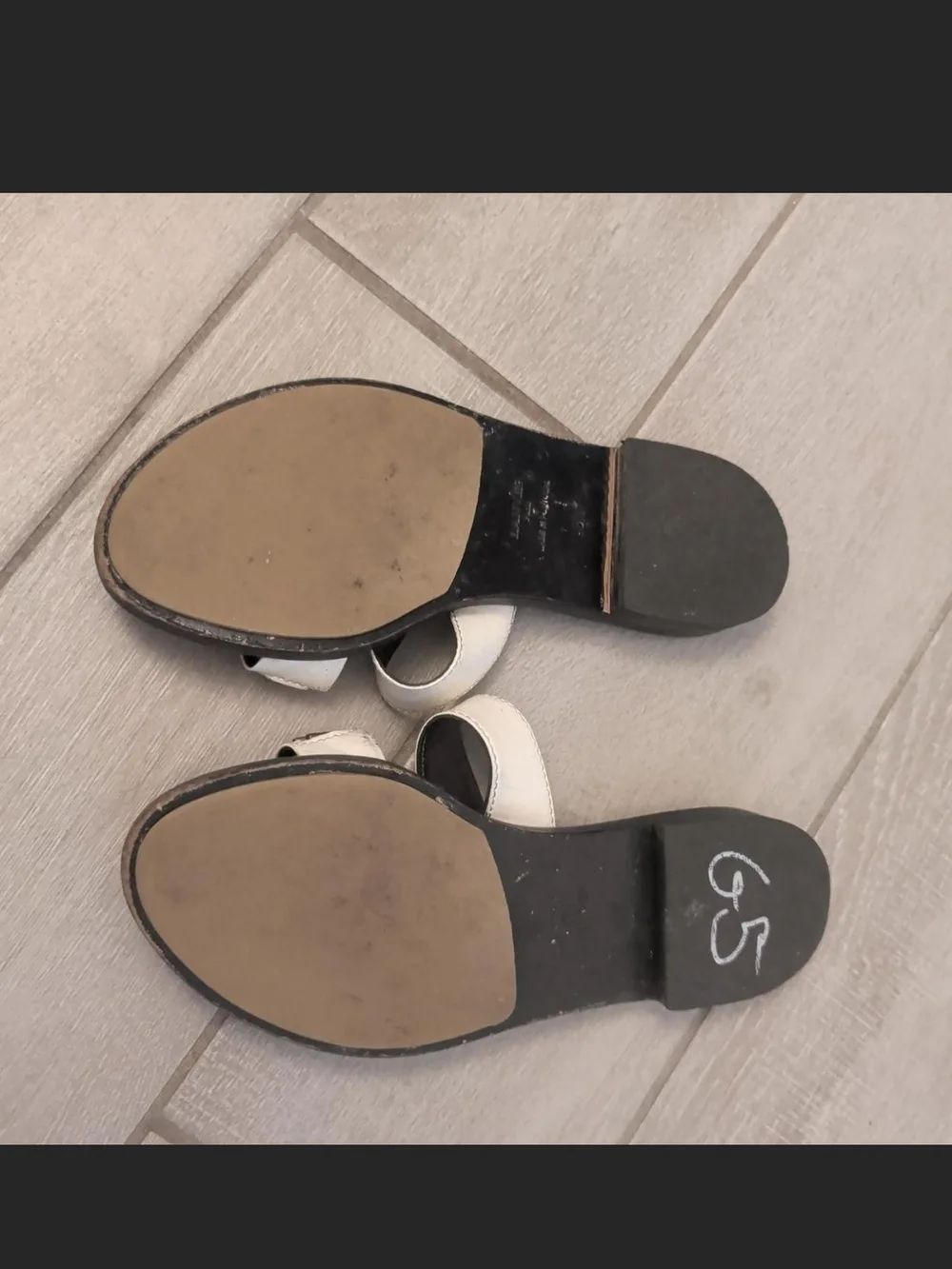 Lanvin White Slide Sandals with Metallic Accent - Women Size 38.5